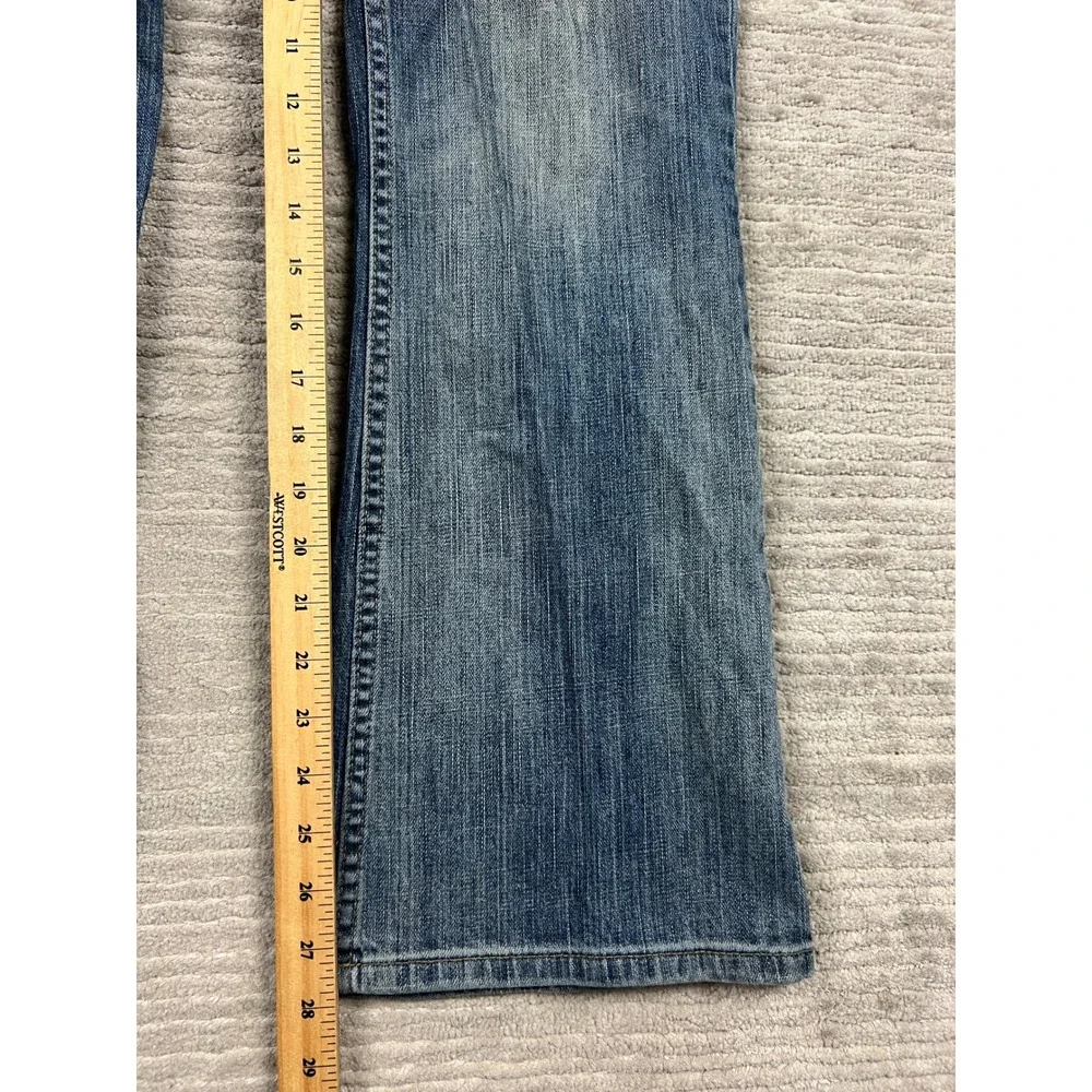 Maurices Jeans Women 7/8 Short Blue Taylor Boot Medium Wash Mid‎ Rise Bootcut